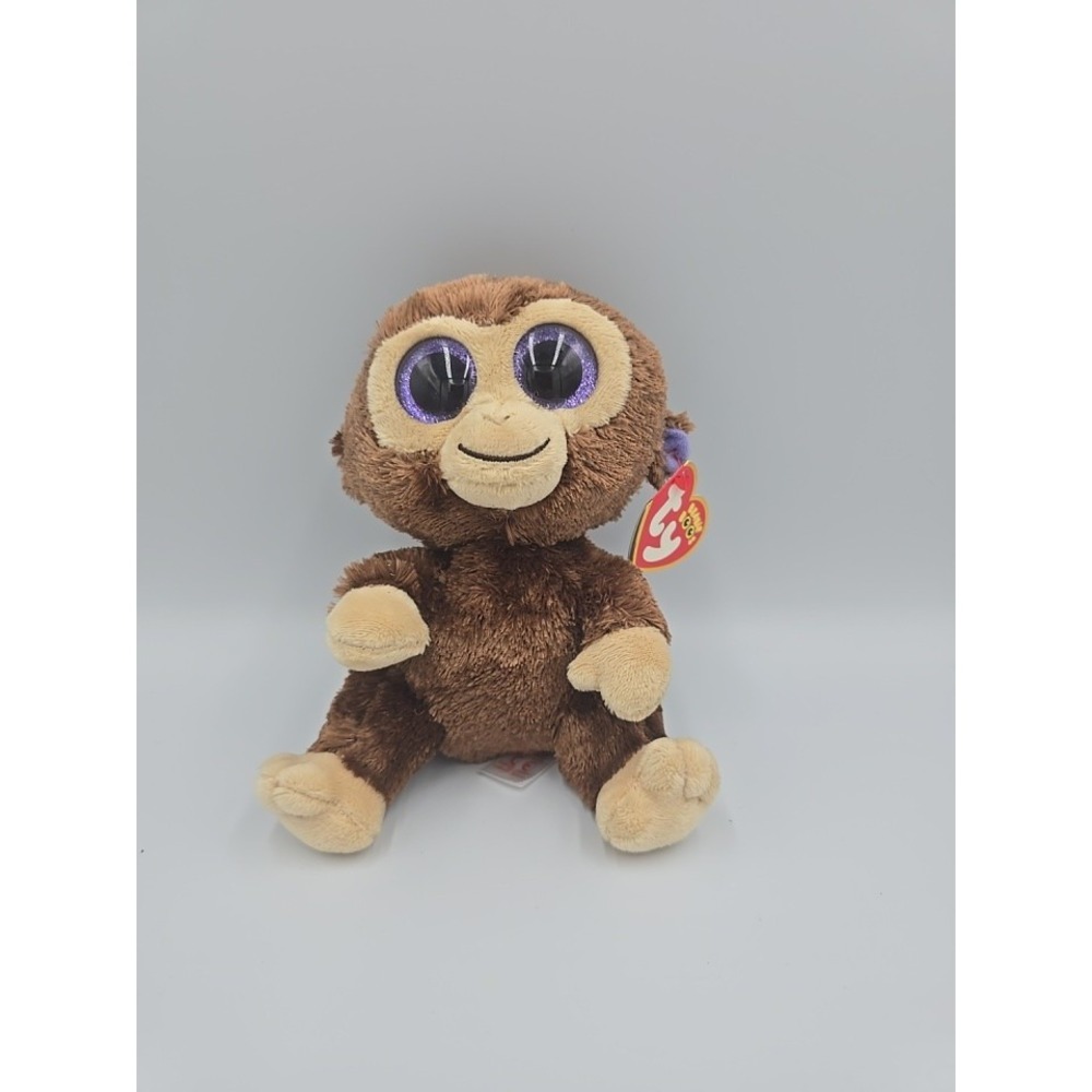 Ty Beanie Boos 6" Coconut Brown Monkey Ape Plush Stuffed Animal Toy NWT